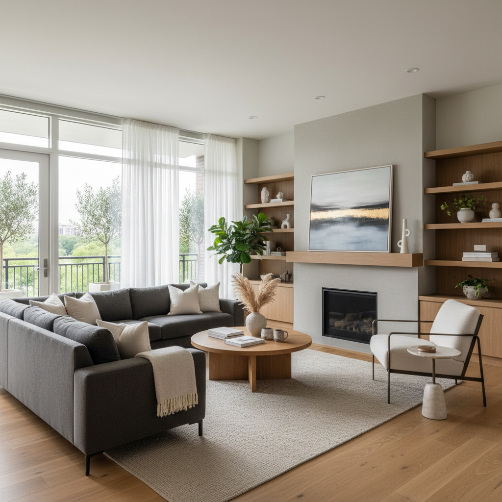 Beautifully staged modern living room