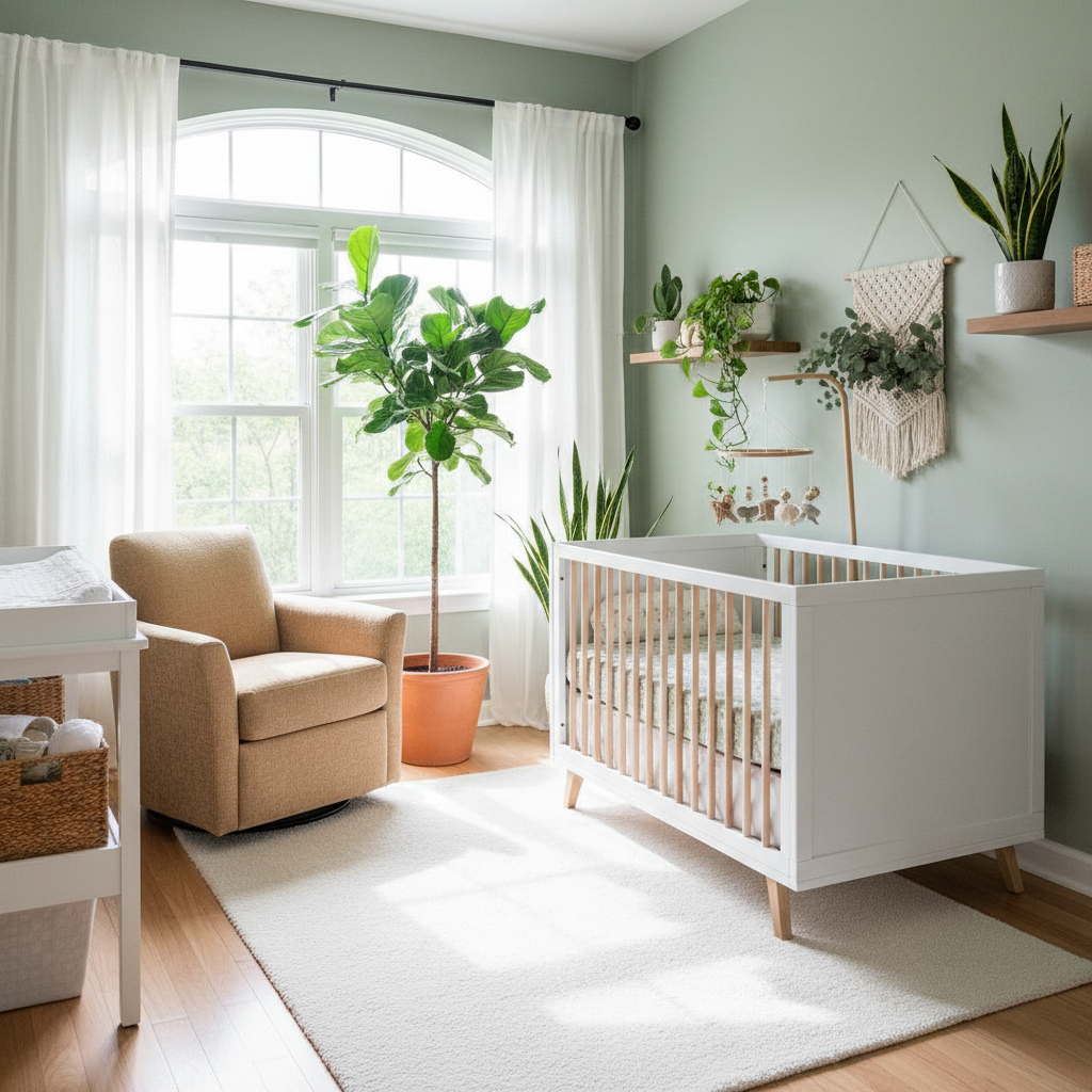 Image of a nursery with ample natural light and plants