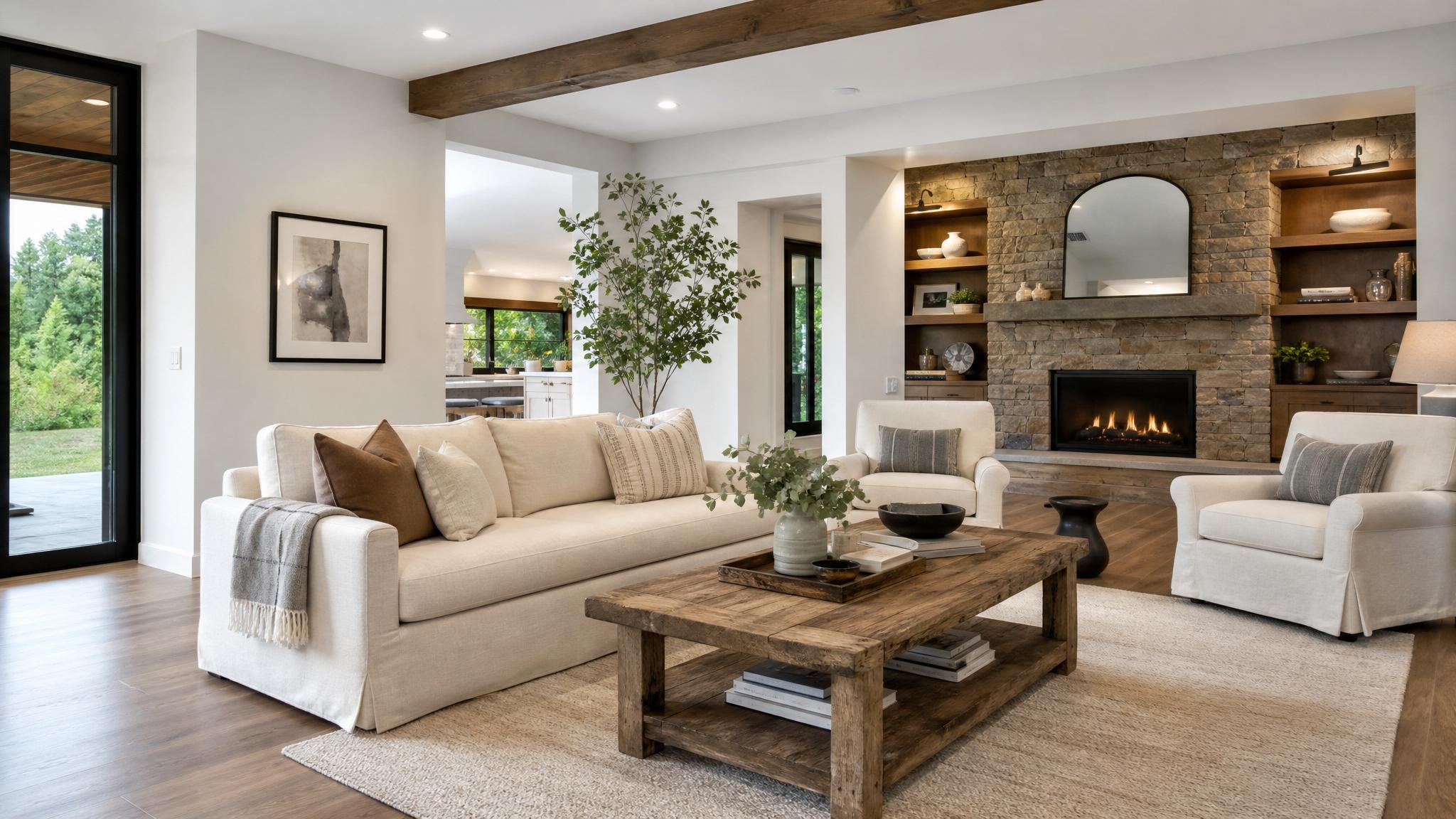 A beautifully staged living room photo