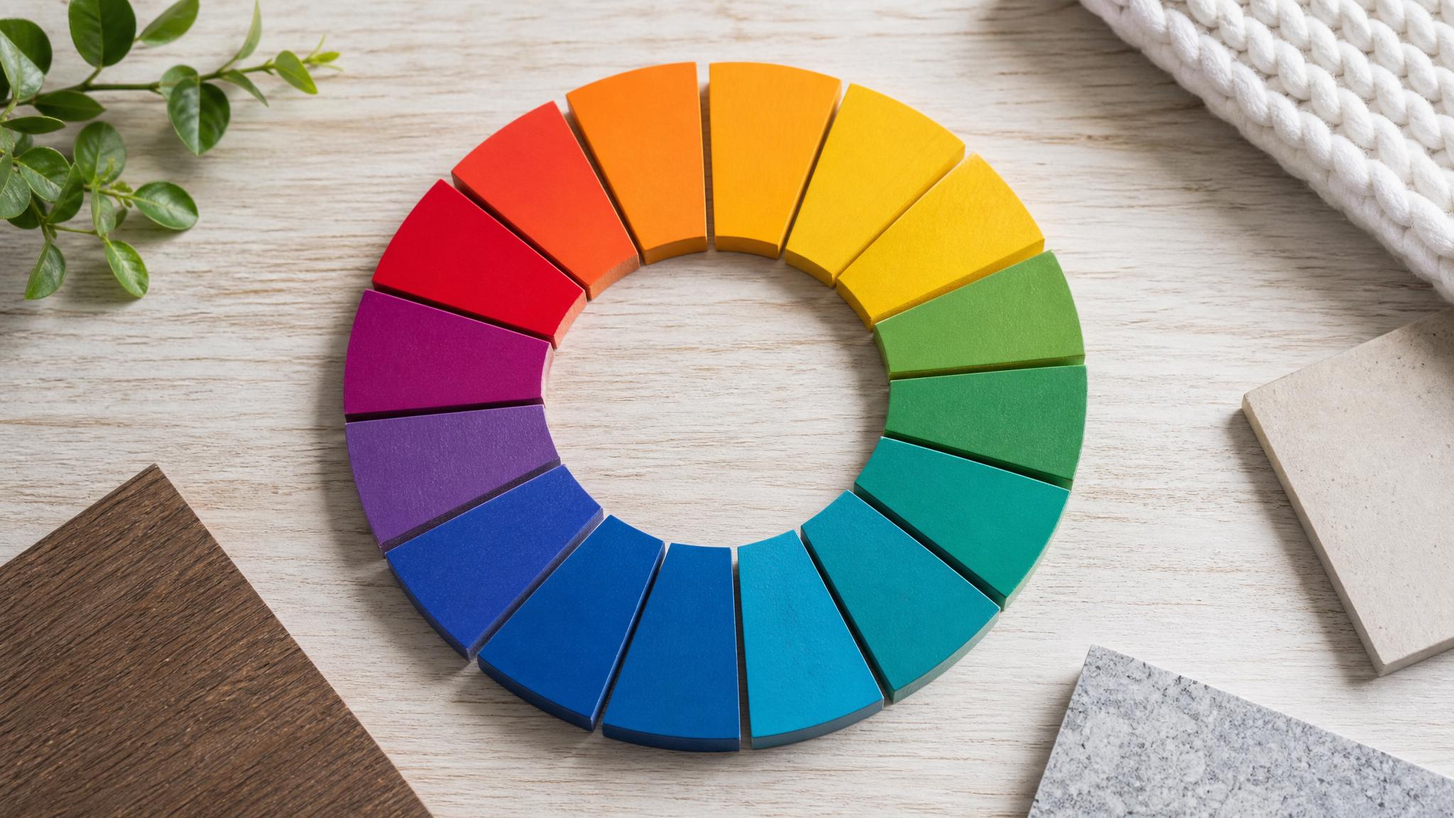 Image of a color wheel showcasing primary, secondary, and tertiary colors.