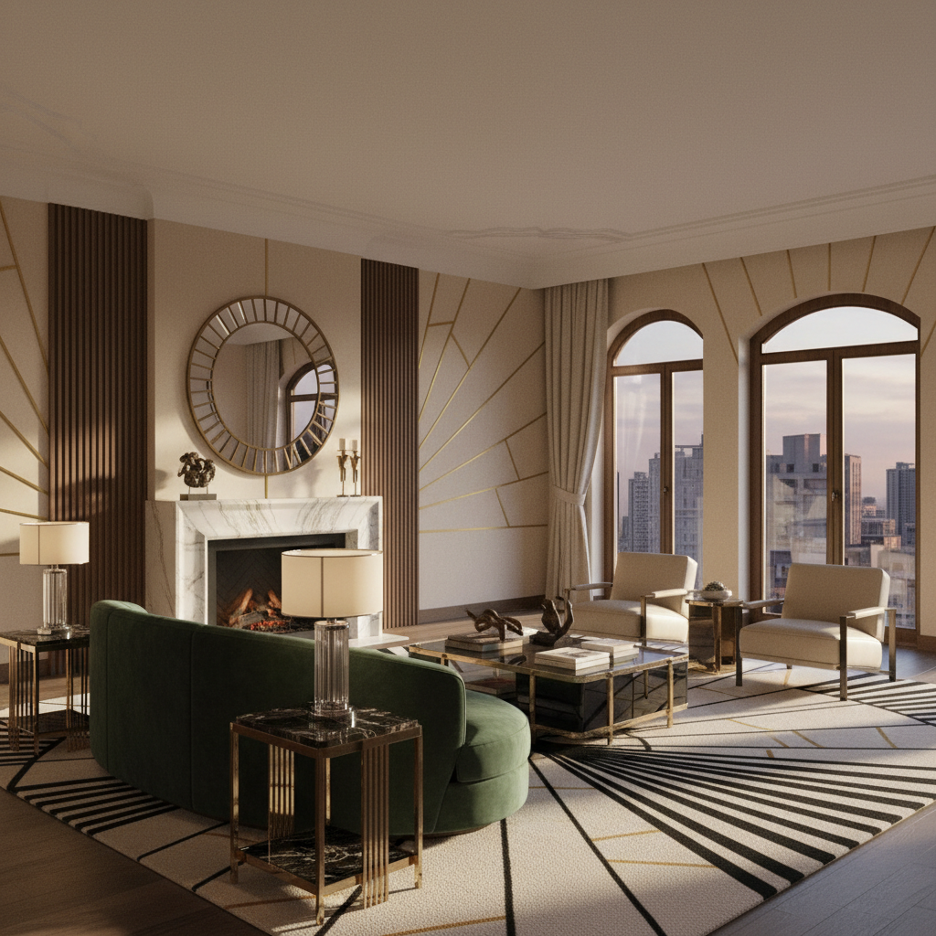 Example of AI-generated art deco decor