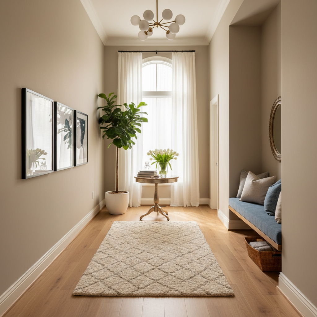 Example of a beautifully staged hallway