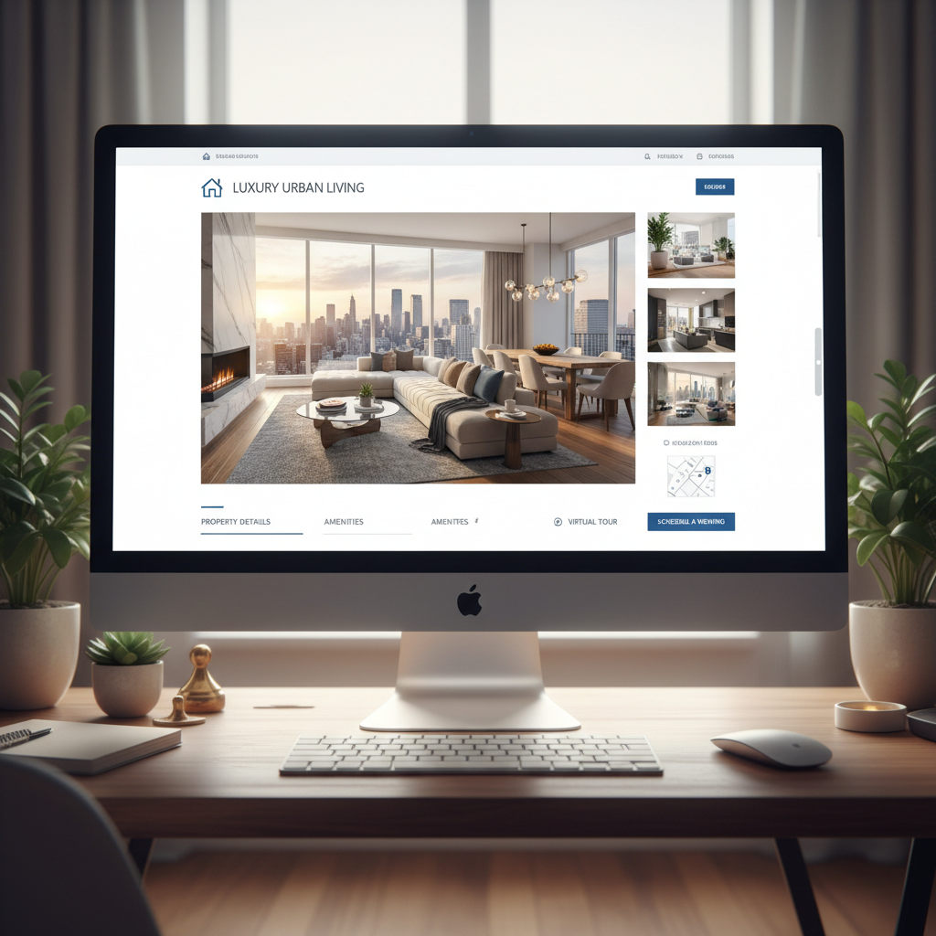 A visual of a well-designed real estate listing on a property website.