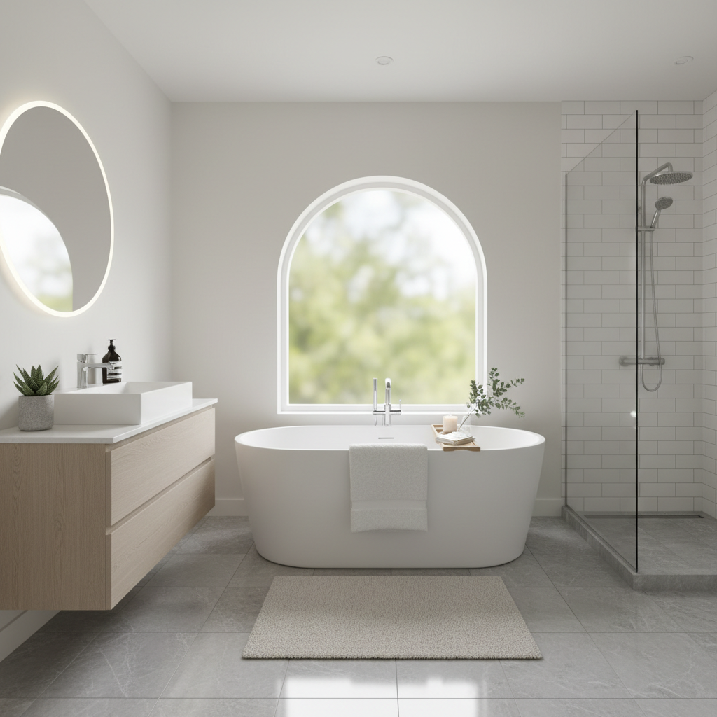 Example of a clean and well-staged bathroom