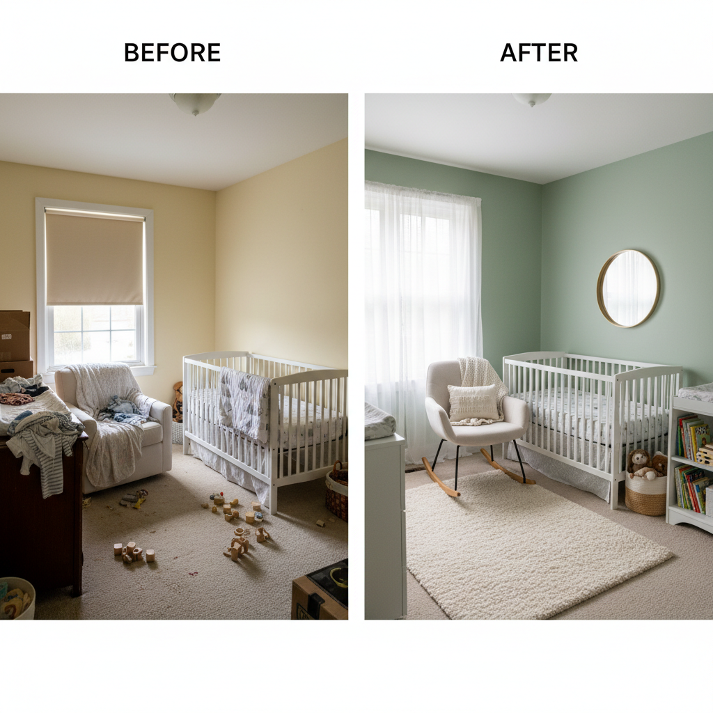 Before and after nursery staging