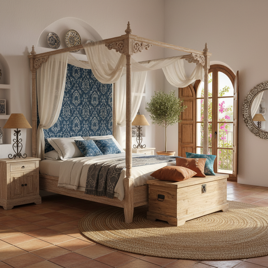 Mediterranean-style bedroom furniture