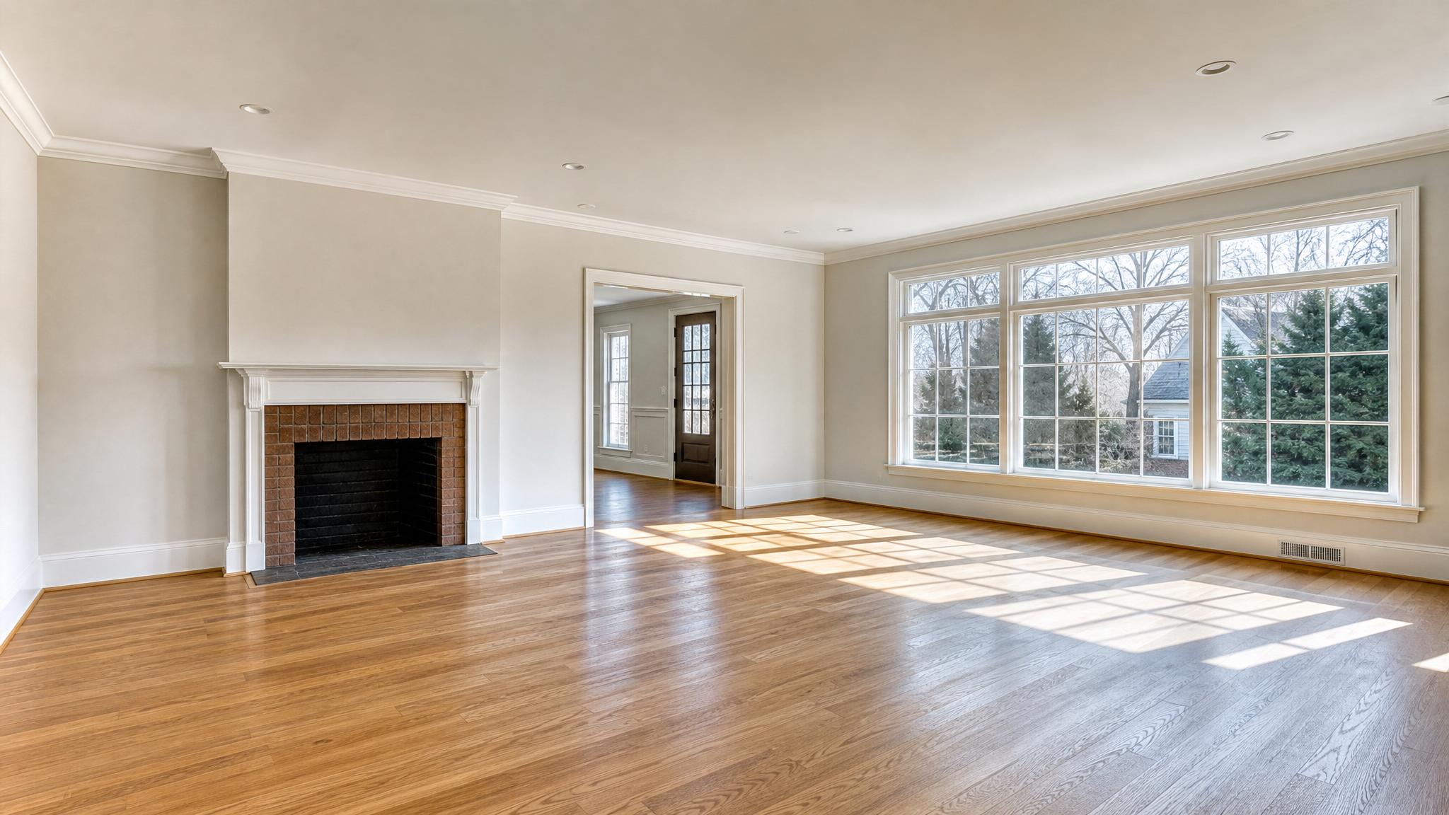 Before image of an empty living room