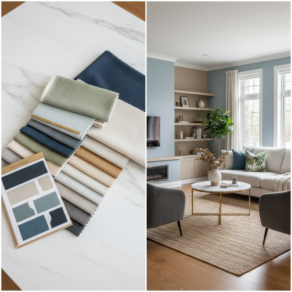 Image showing color palette choices and furniture selection