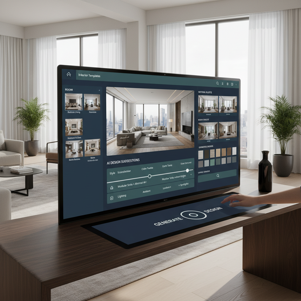 AI tools interface for interior design