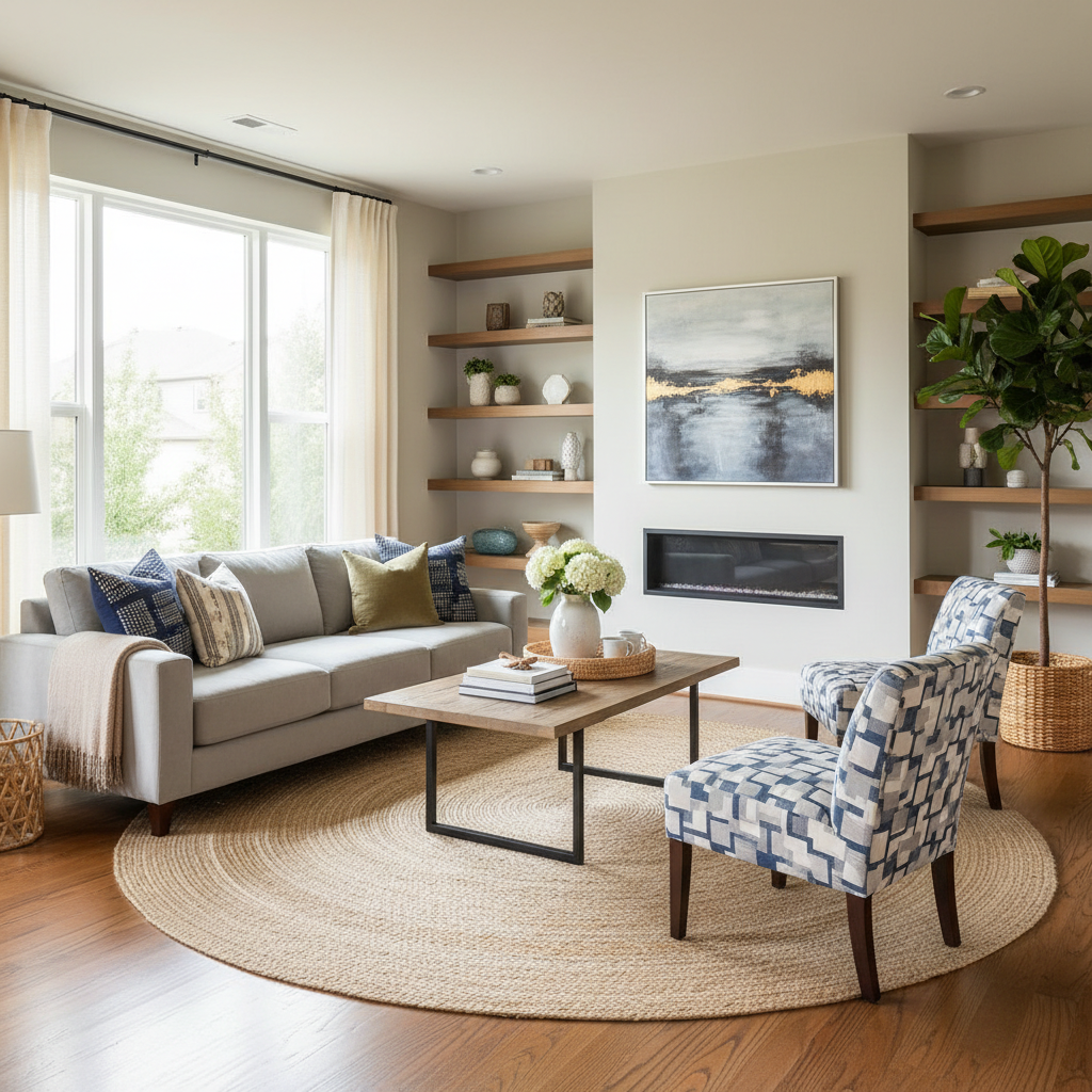 Image of a well-staged living room