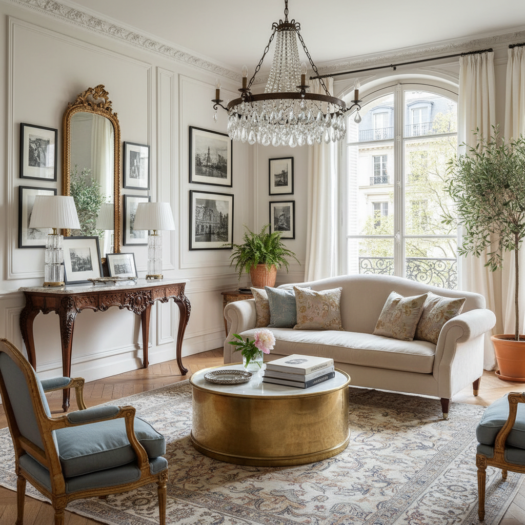 Furniture Choices for Parisian Style Living Room