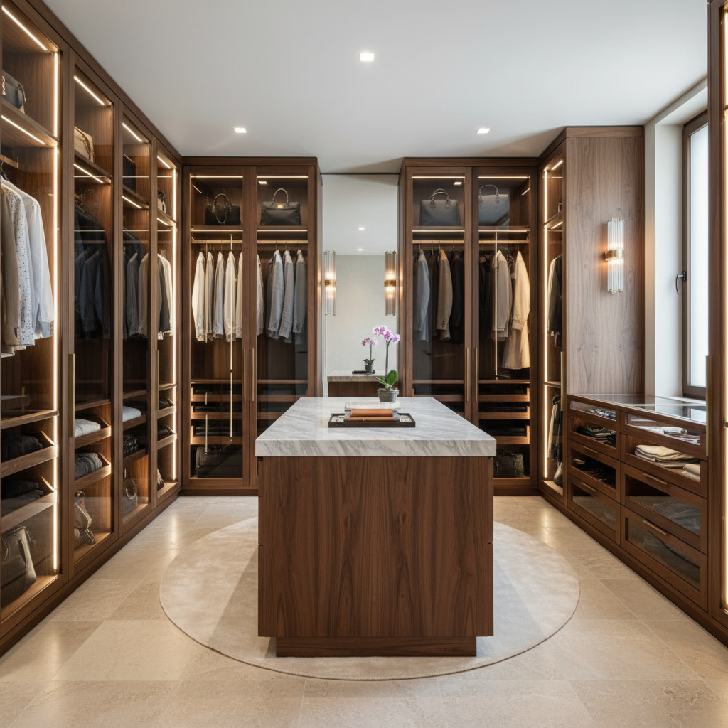 Modern Italian walk-in closet design example