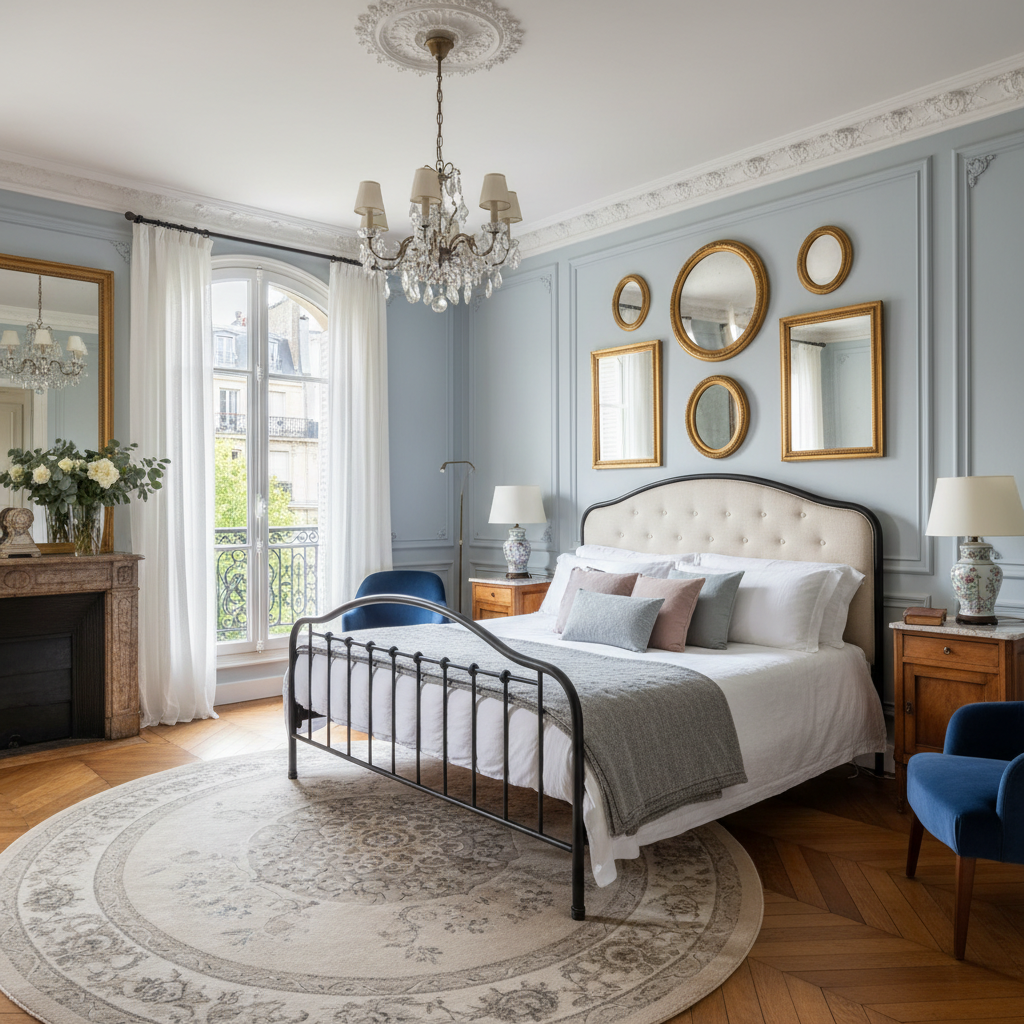 Parisian bedroom design inspiration