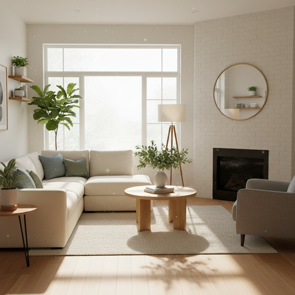 Small living room bathed in natural light