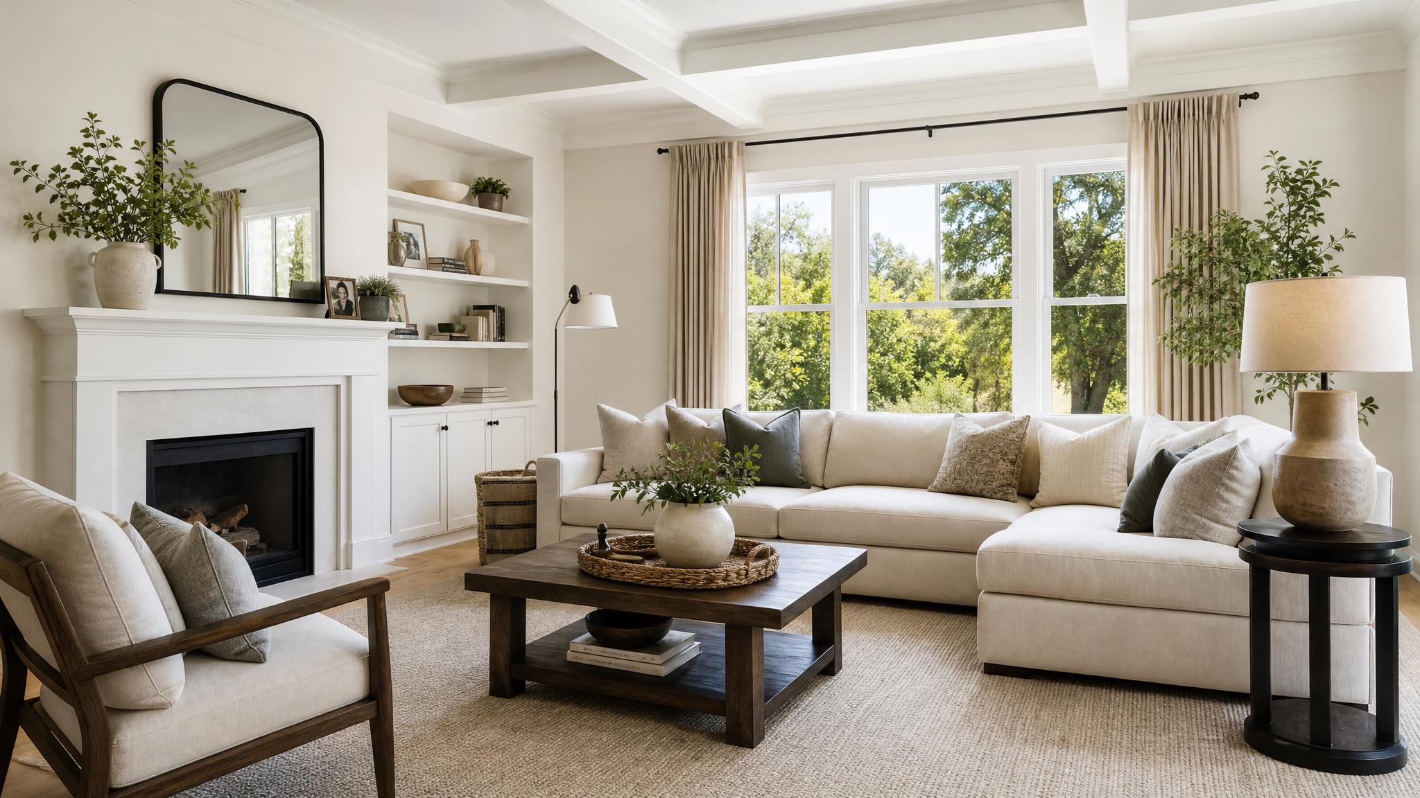 Image of a beautifully staged living room.