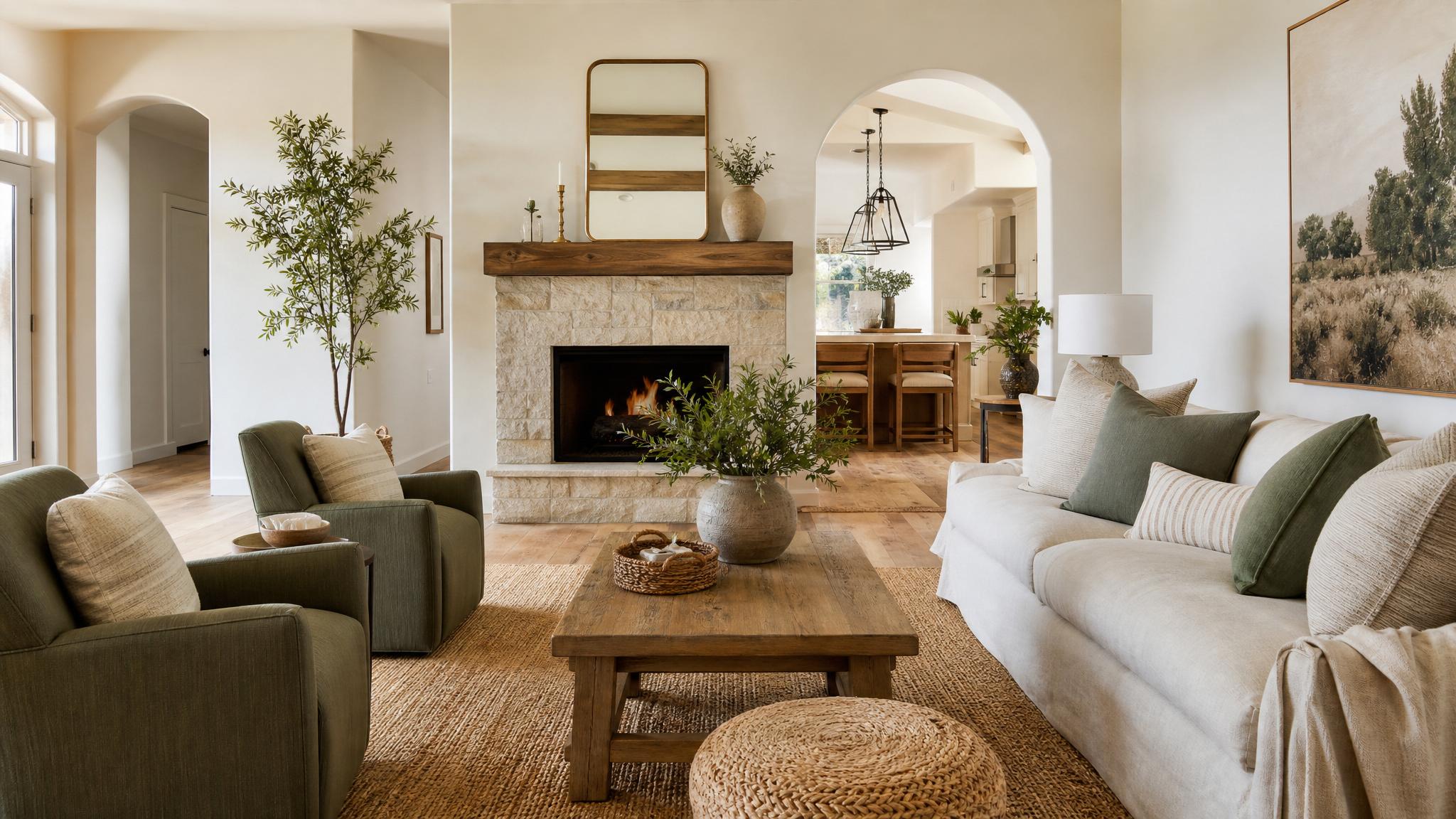 Image showing a living room with the aforementioned color combinations