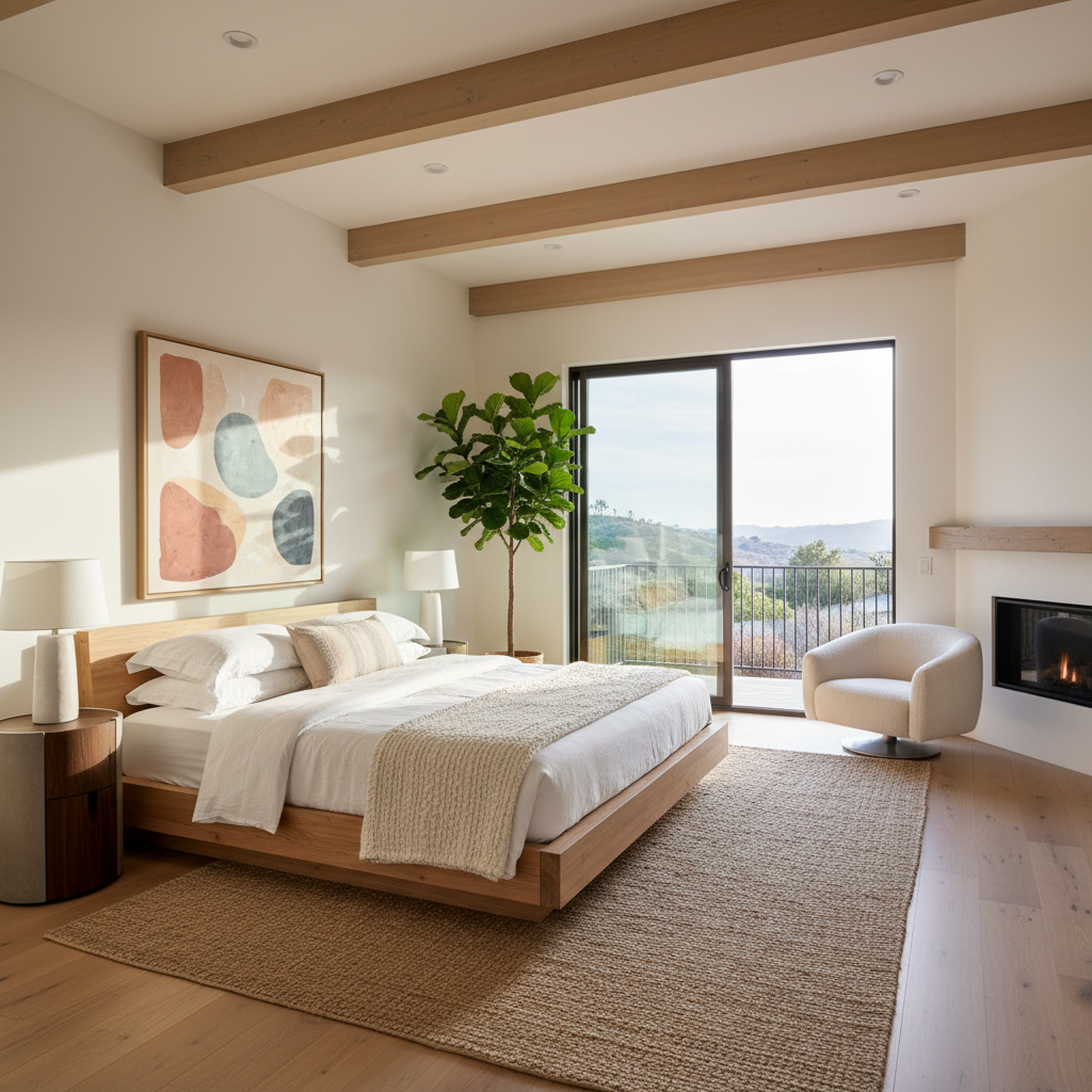 California modern master bedroom design example