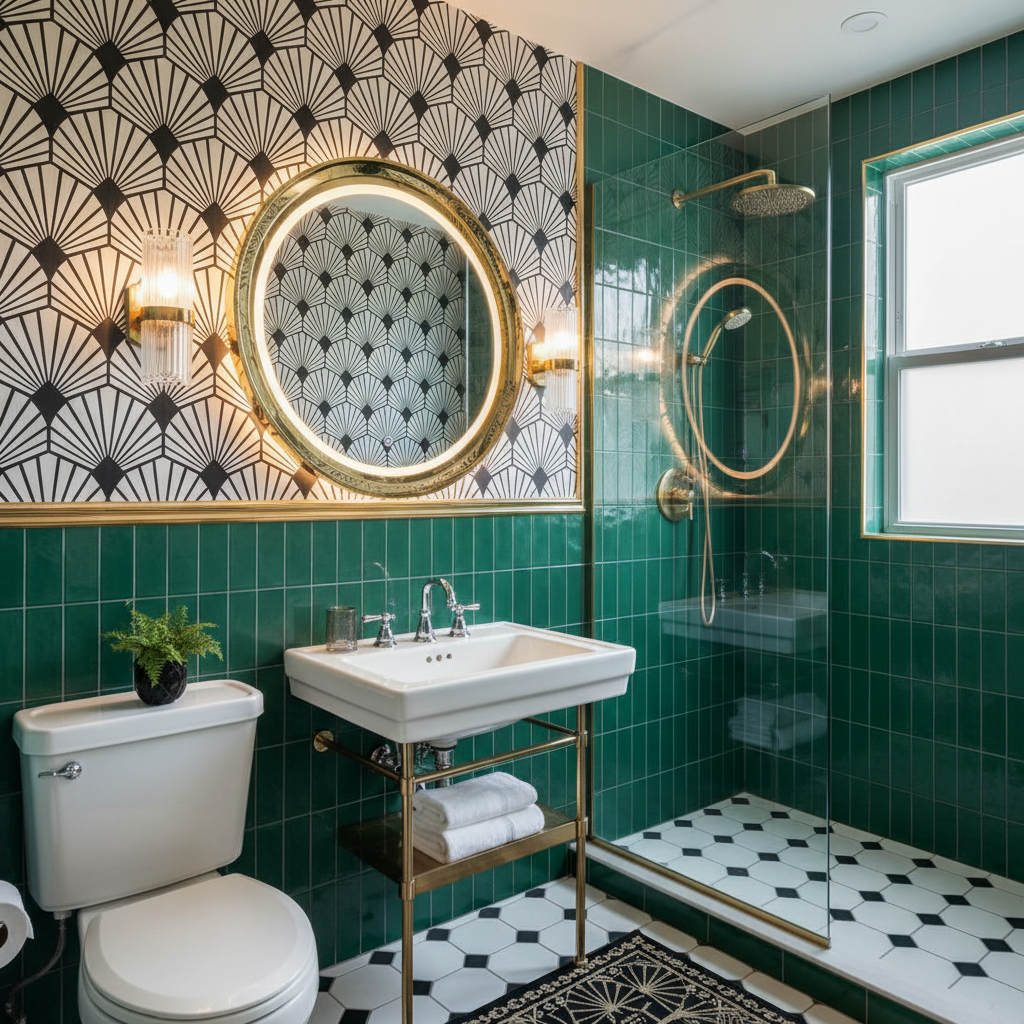 Art Deco small bathroom design inspiration