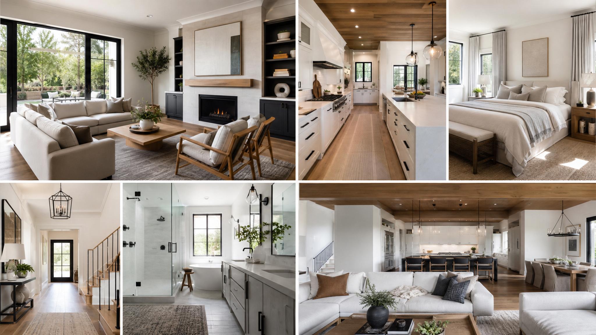 Examples of angles in room photography