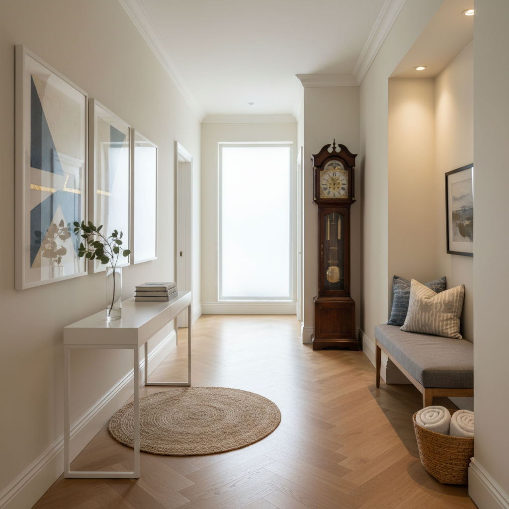 Example of a well-staged hallway photo