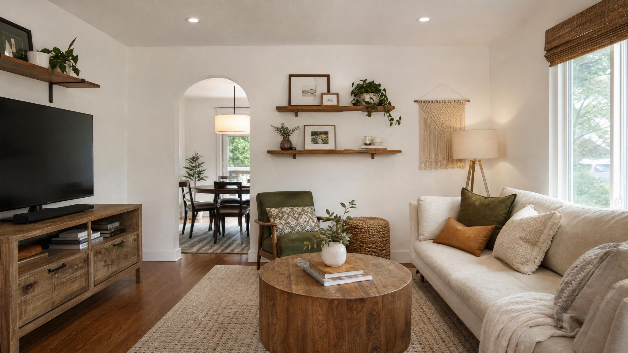Example of a well-staged small living room