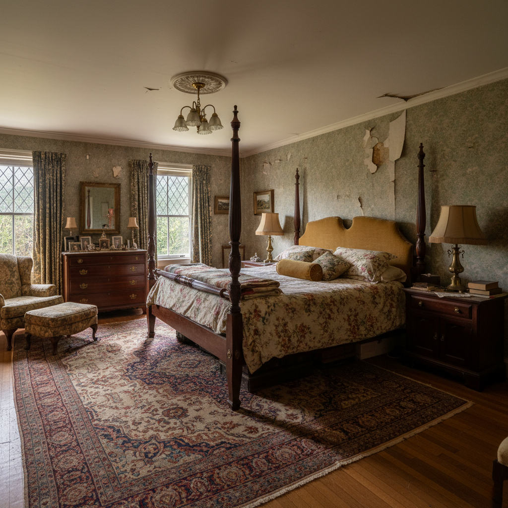 Image of a traditional master bedroom before redesign