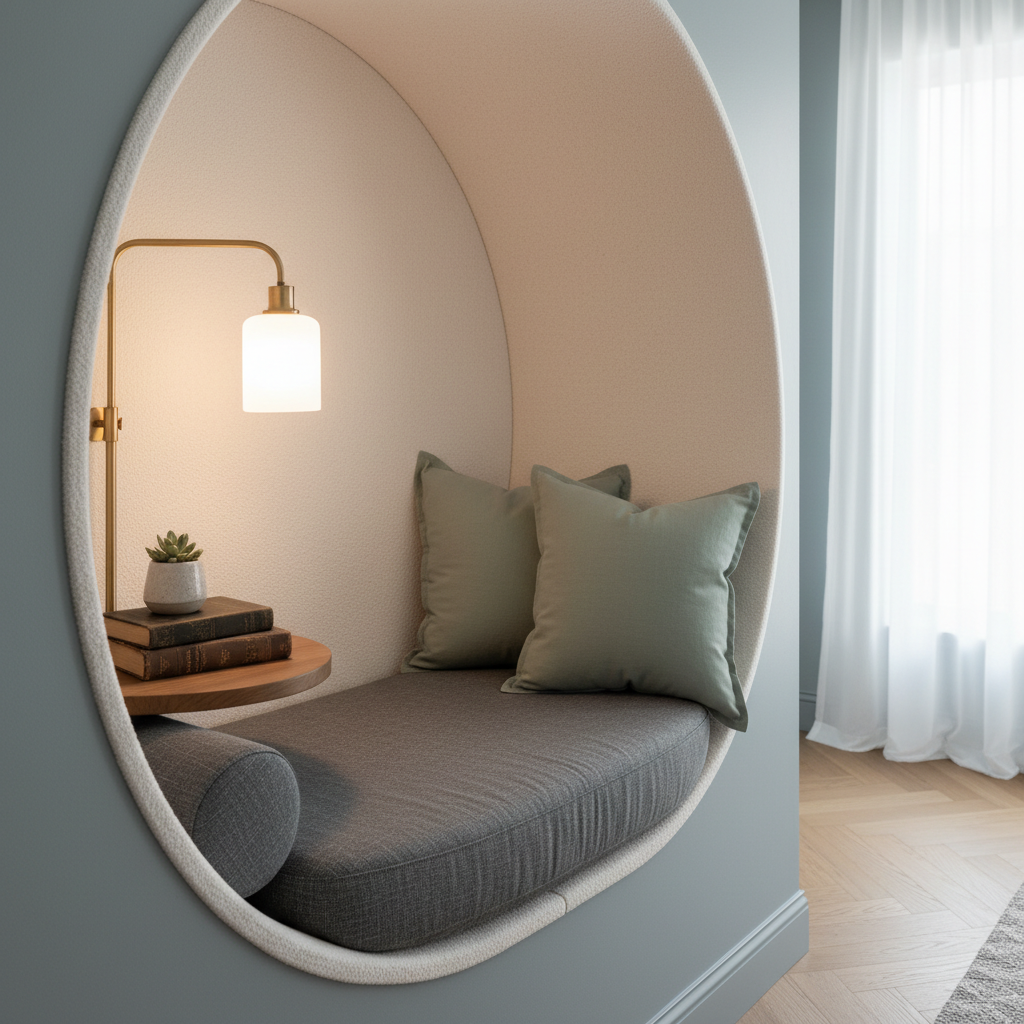 Close-up of a unique feature in a guest bedroom