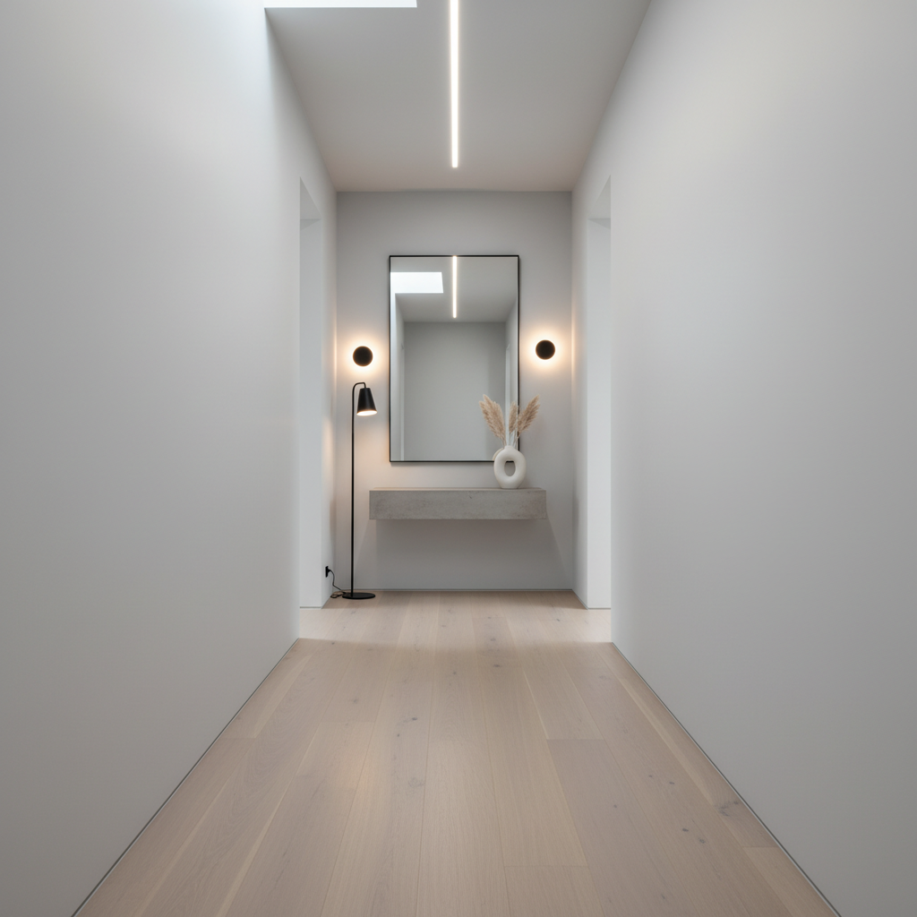 Placeholder for minimalist hallway design example