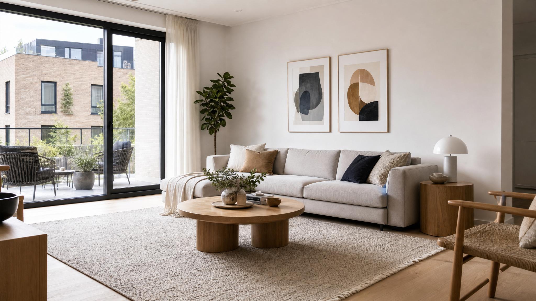 Image of a minimalist Nordic living room