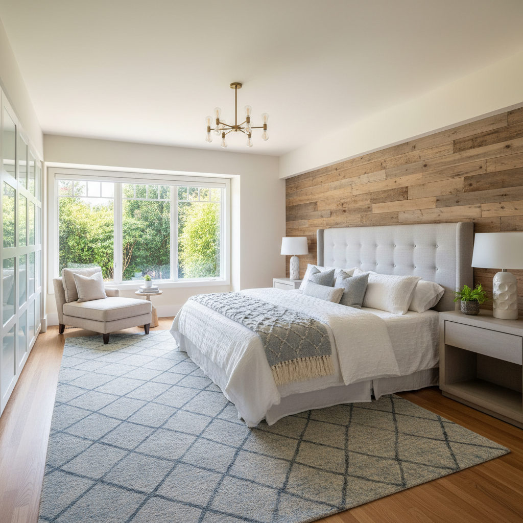 Master bedroom with natural light