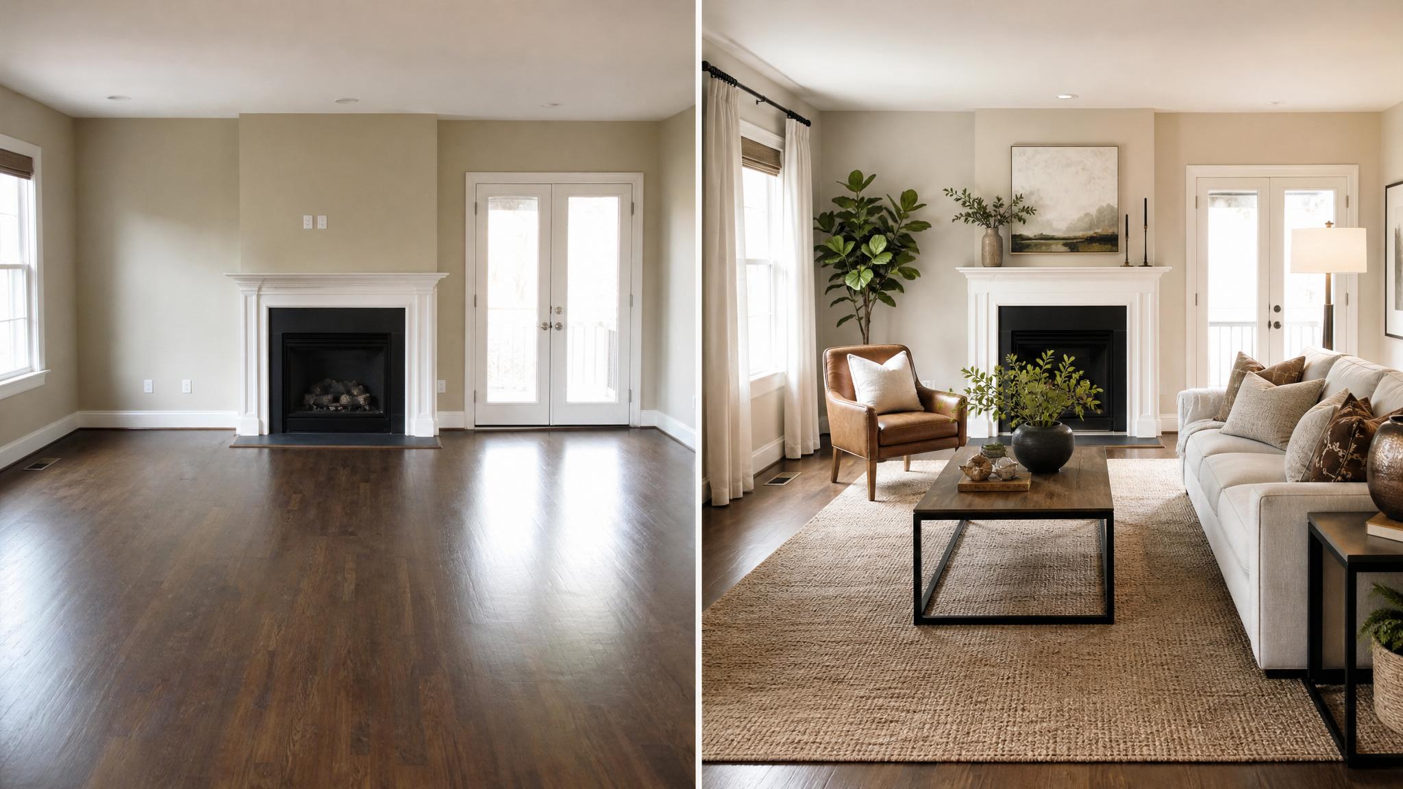Before and after living room refresh examples