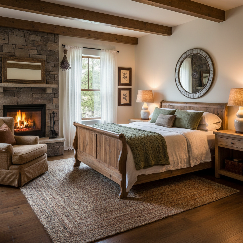Rustic guest bedroom design example