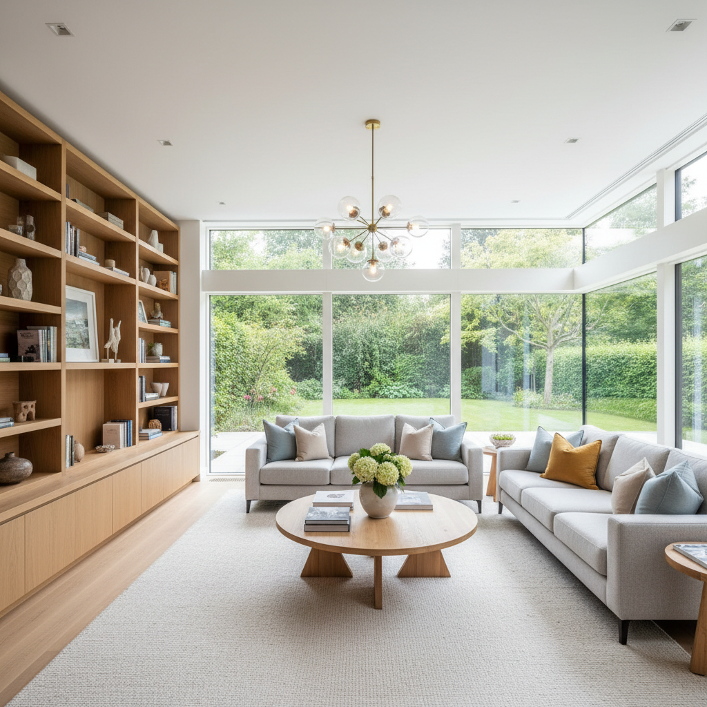 Example of a well-lit room showcasing proper camera settings