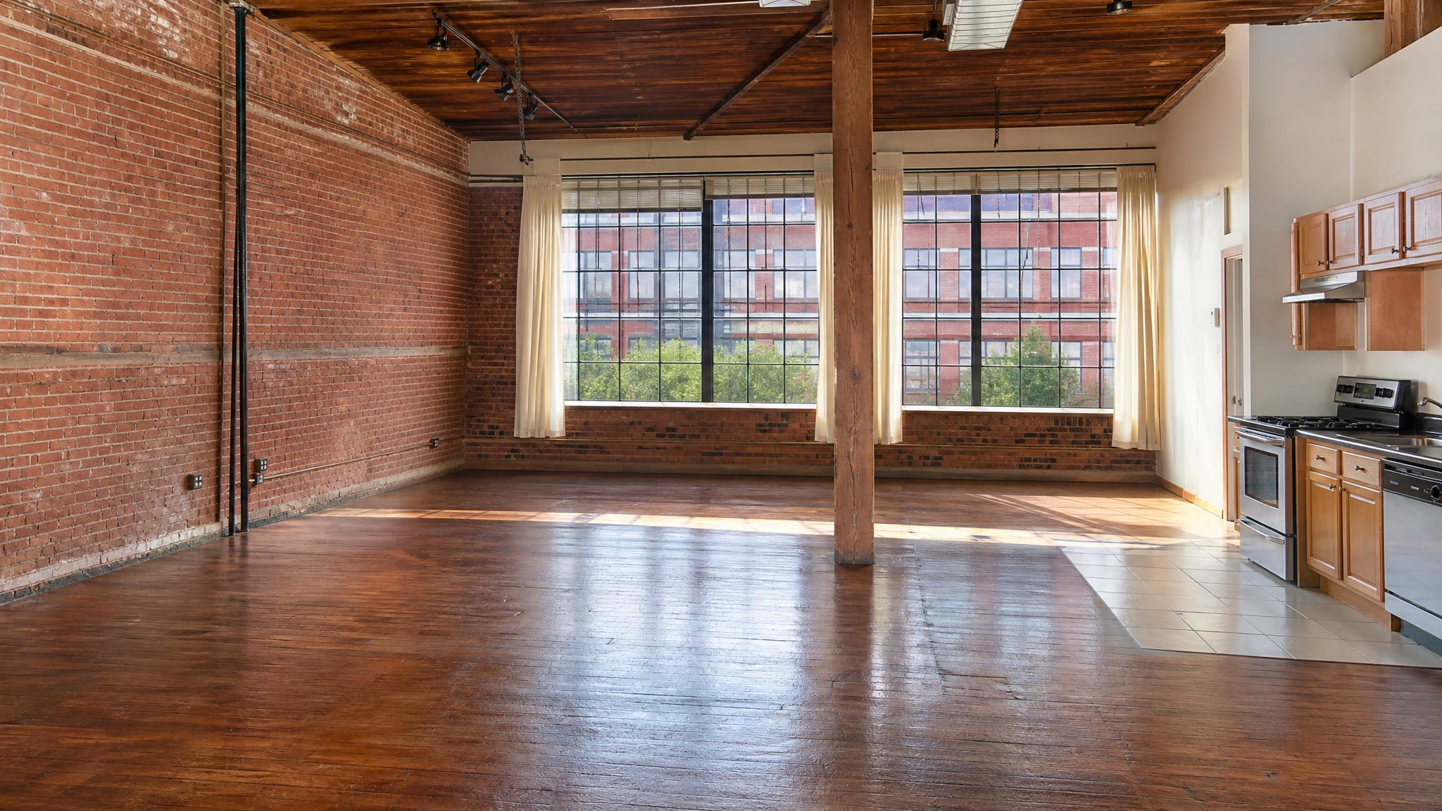 Before photo of the urban loft living room