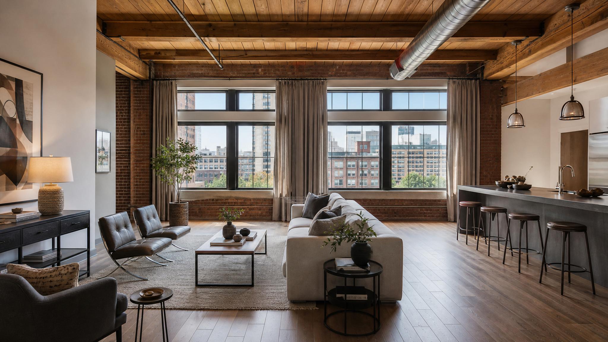 After photo of the urban loft living room