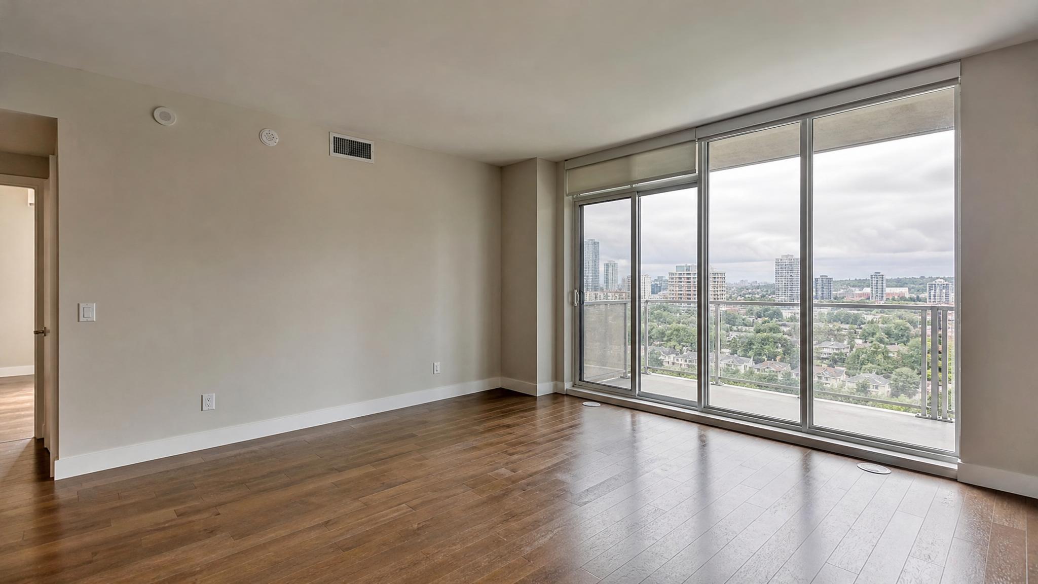 Before image of a condo living room