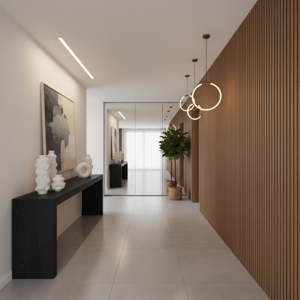 Contemporary hallway design example