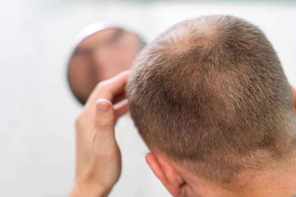 hombre cabeza pelo alopecia