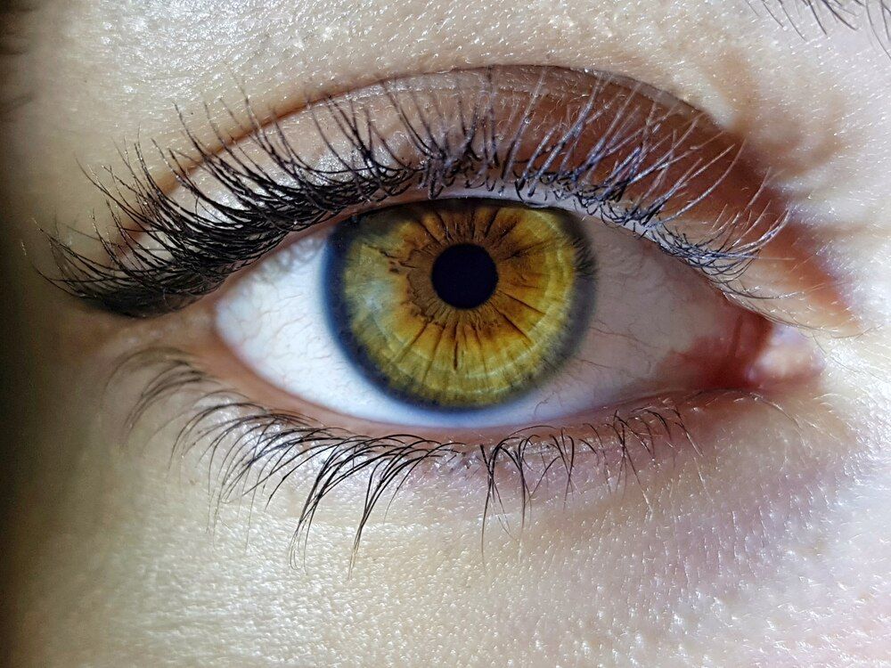 linda foto macro em close-up dos olhos profundos de uma mulher