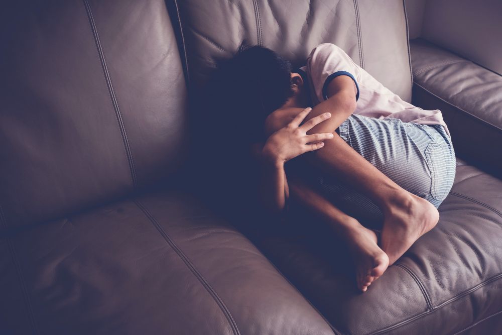 pessoa aparentemente com depressão