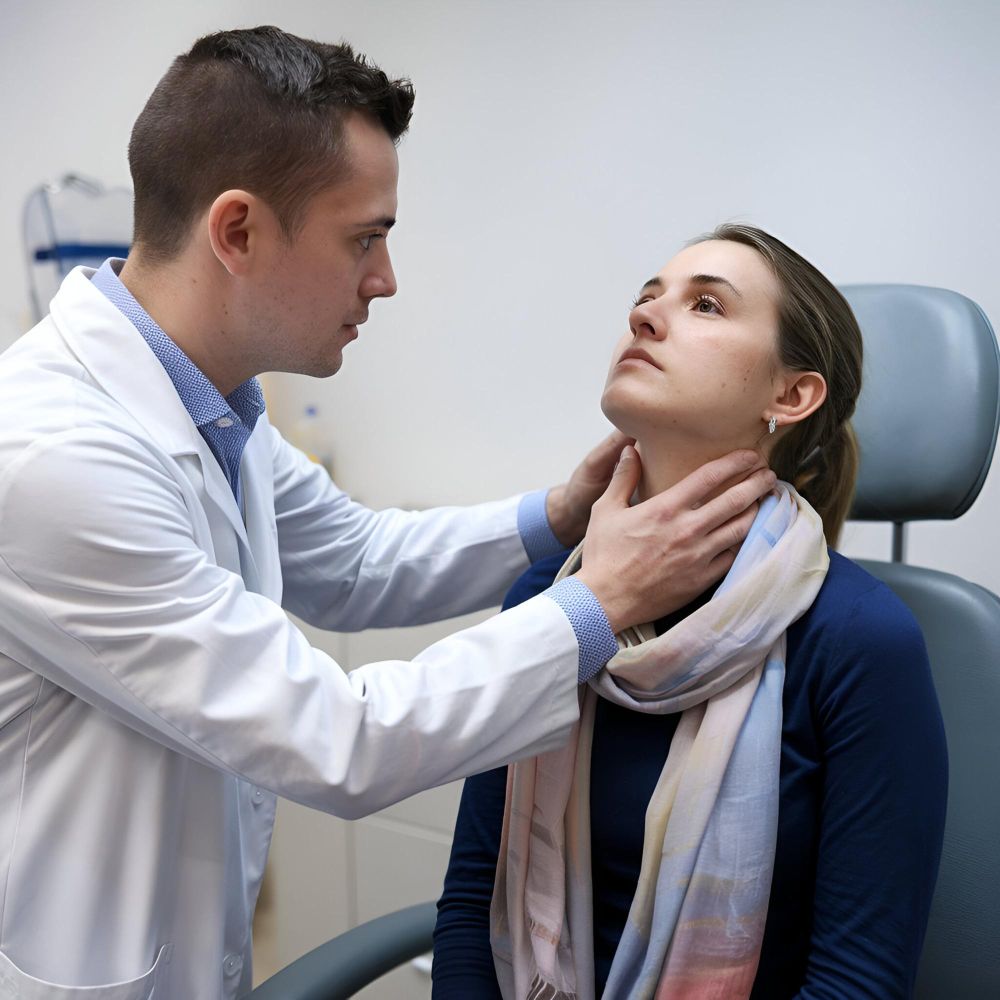 otorrino atendendo paciente