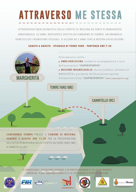 Locandina evento 6 agosto: attraversata stretto di Messina