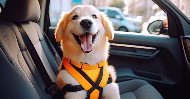 Cane sorride e fa vedere i denti