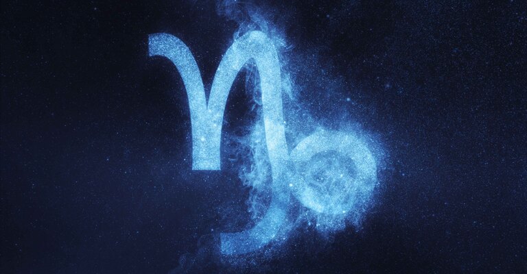 Il segno zodiacale del capricorno formato dalle stelle in cielo