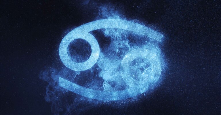 Il segno zodiacale del cancro formato dalle stelle in cielo