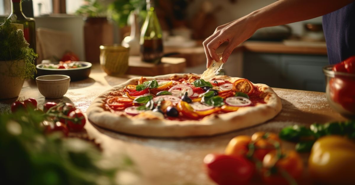 pizza sul tavolo da cucina