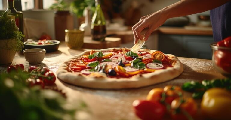 pizza sul tavolo da cucina
