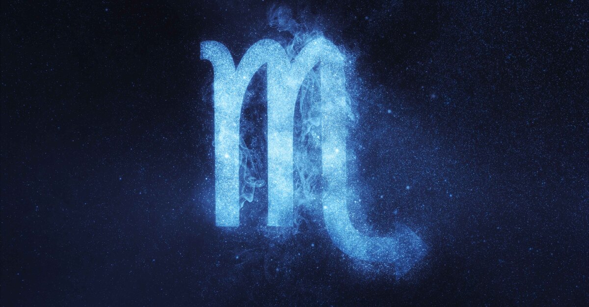 Il segno zodiacale dello scorpione formato dalle stelle in cielo