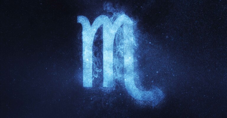 Il segno zodiacale dello scorpione formato dalle stelle in cielo