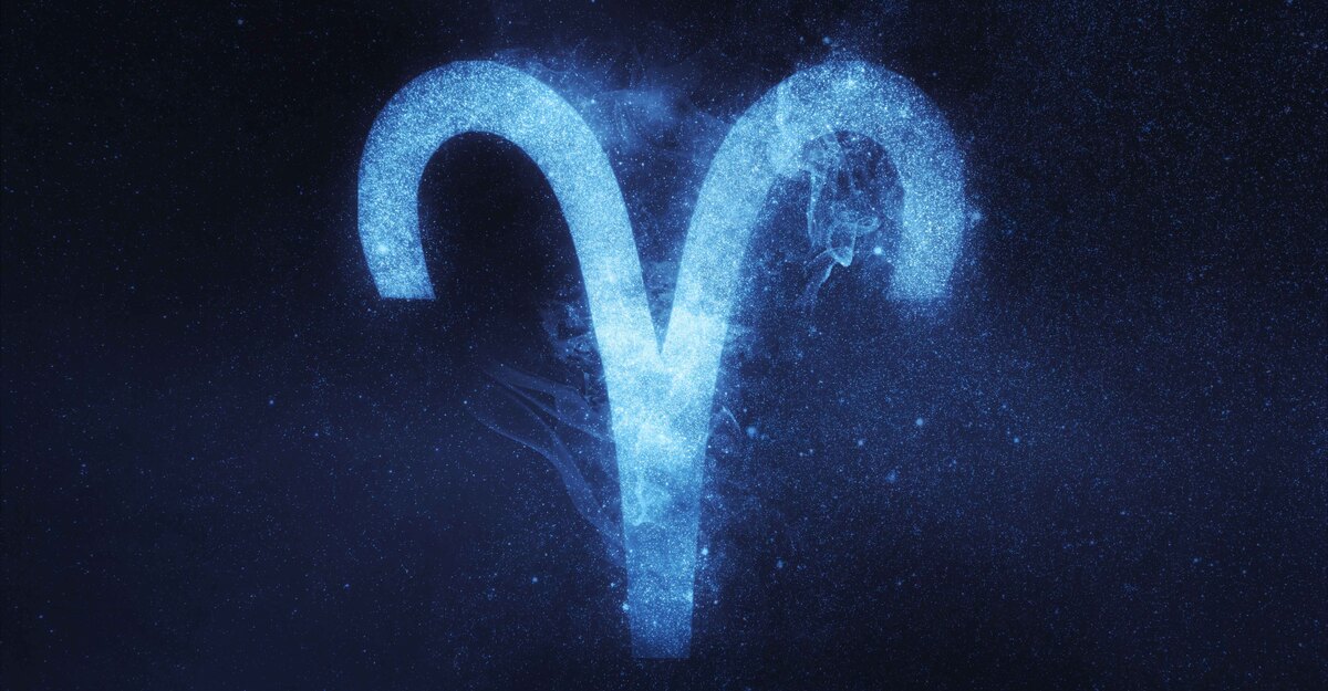 Il segno zodiacale dell'ariete formato dalle stelle in cielo